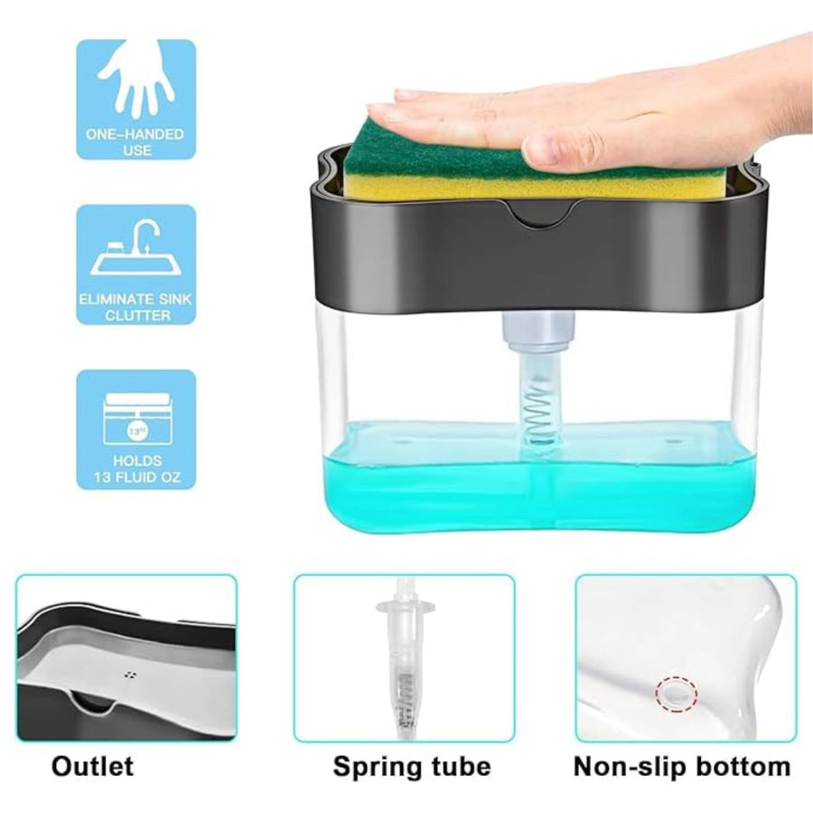 2-in-1 Soap Dispenser with Sponge Holder