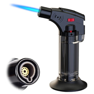 Windproof Jet Flame Lighter with Safety Lock