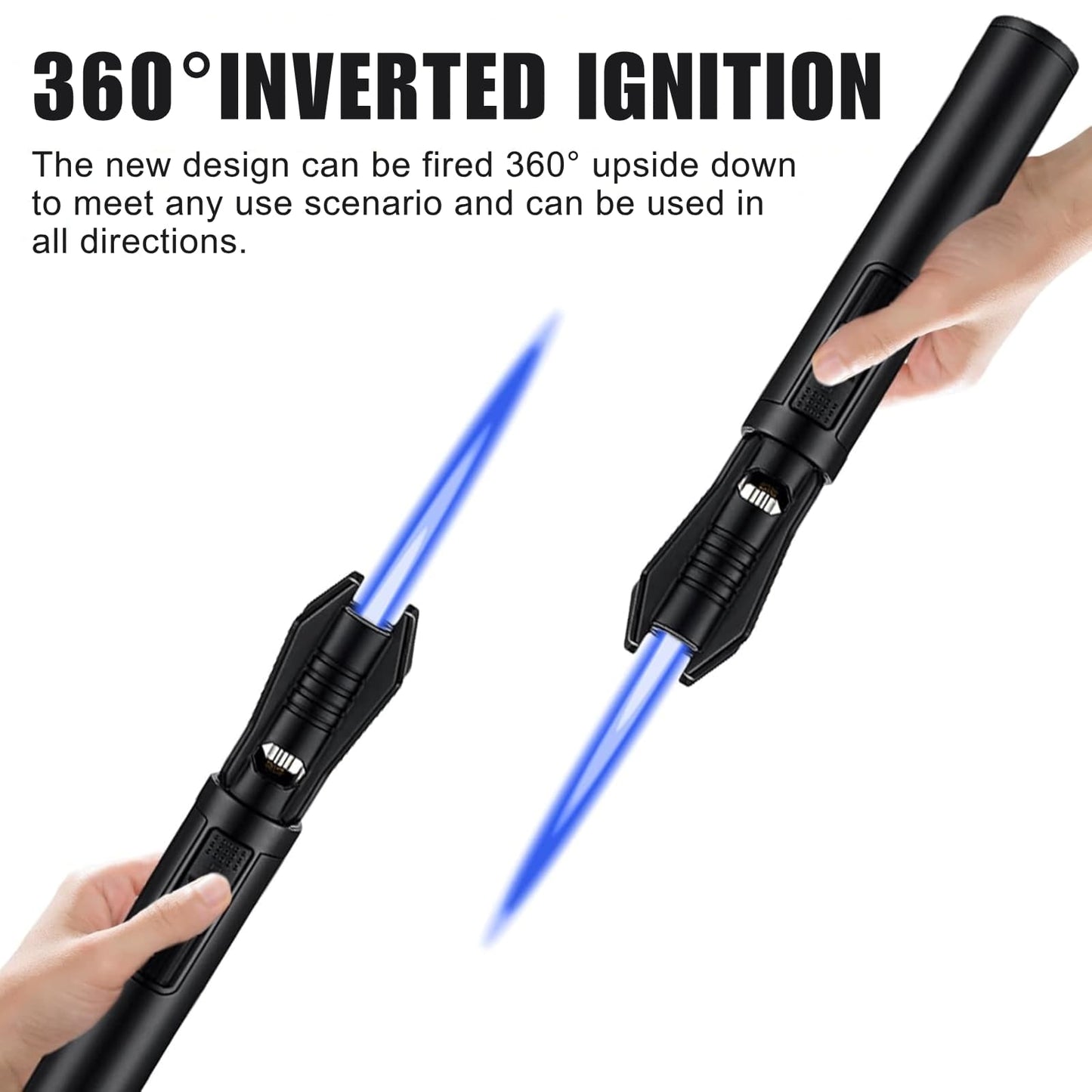 Adjustable Red/Blue Jet Flame Torch Lighter