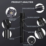 Adjustable Jet Flame Torch Lighter, Windproof