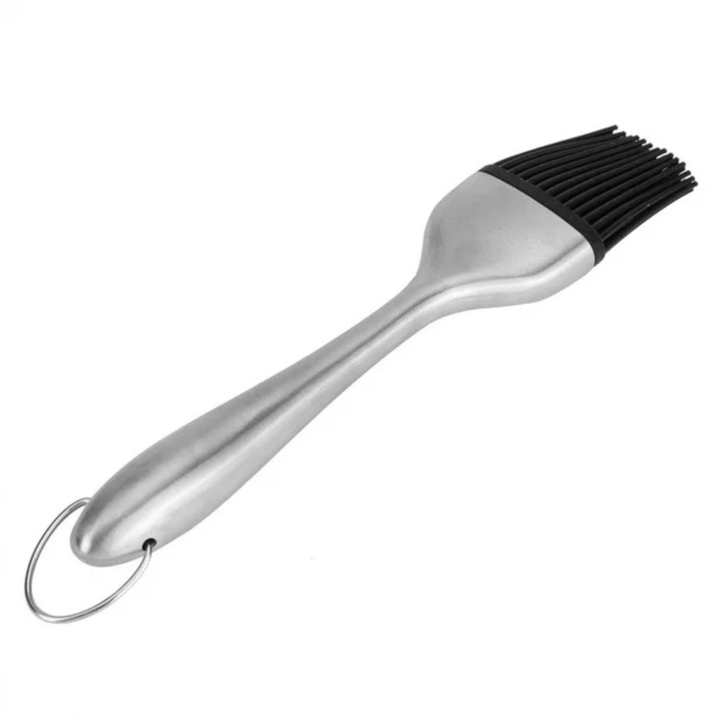 Stainless Steel BBQ Basting Brush with Silicone Bristles