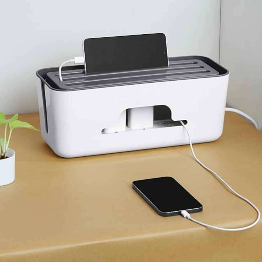 Cable Management Box for Power Strips and Cords
