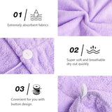 Microfiber Hair Towel Quick Dry Super Absorbent Hair Wrap