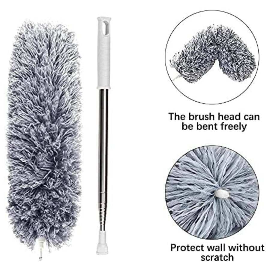 Extendable Microfiber Feather Duster with Telescopic Pole