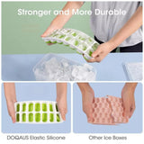 Silicone Square Pop-Up Ice Cube Tray, Stackable BPA-Free Design