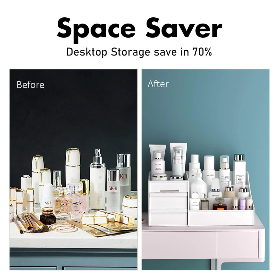 Cosmetic Organizer Box with Drawers Makeup Storage for Women