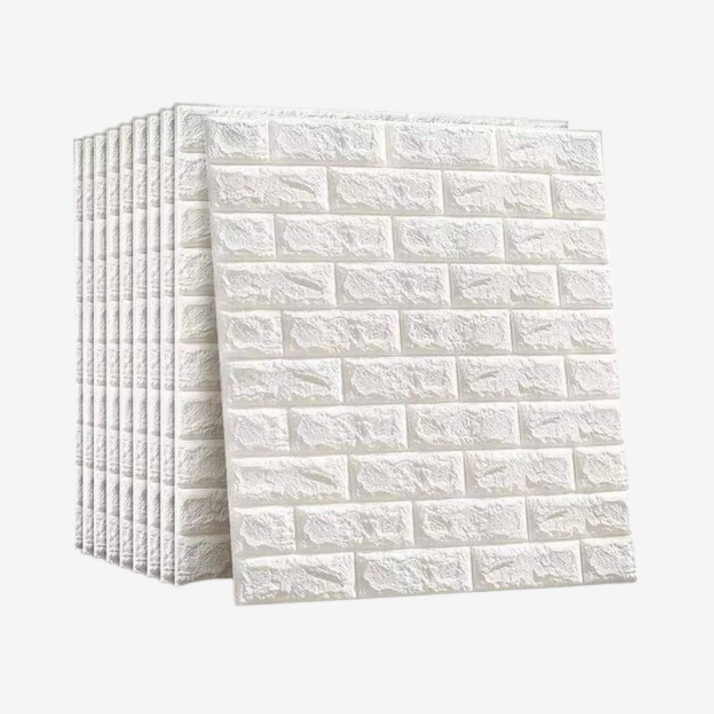 3D White Brick Wall Stickers