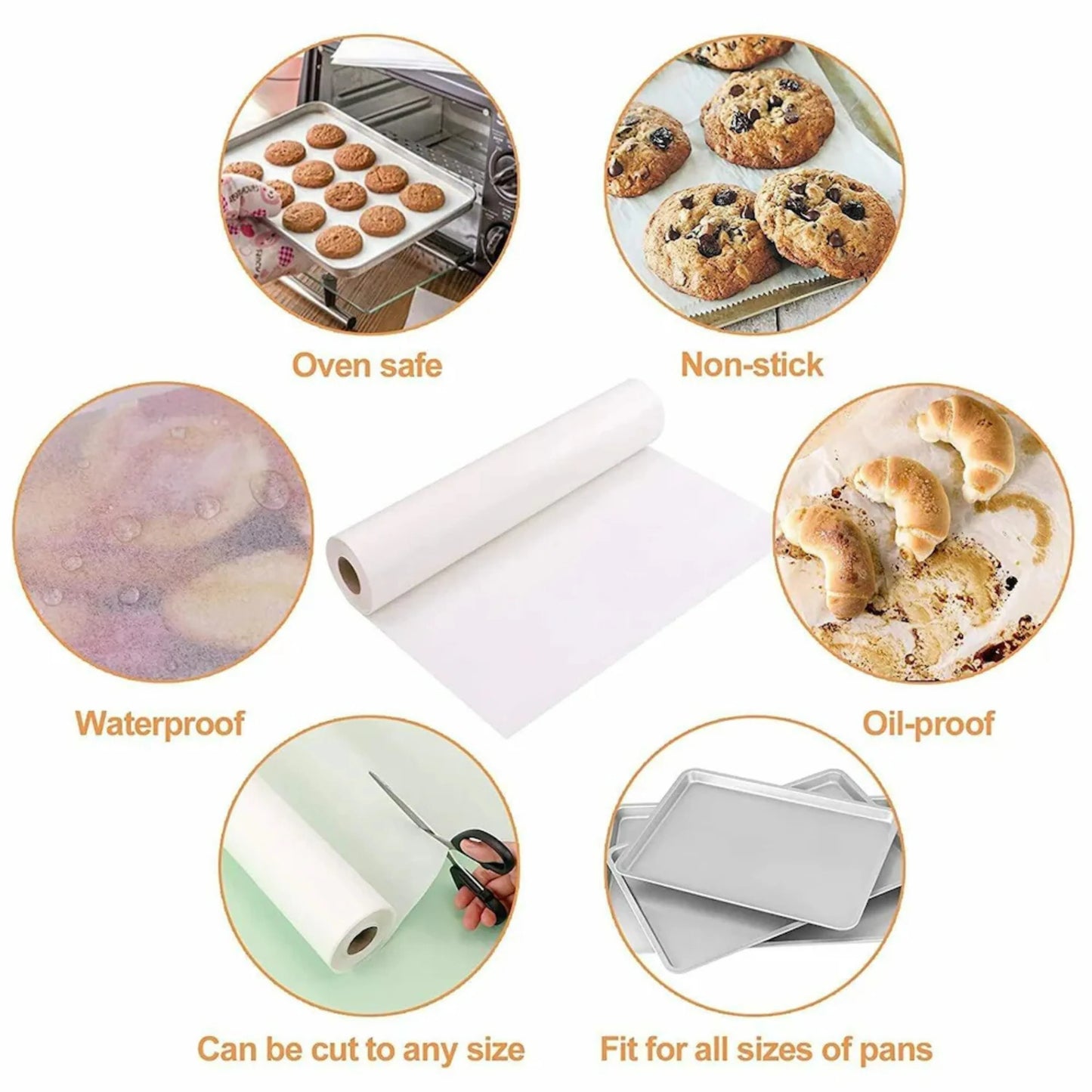50 Meters Food Wrapping Paper Roll