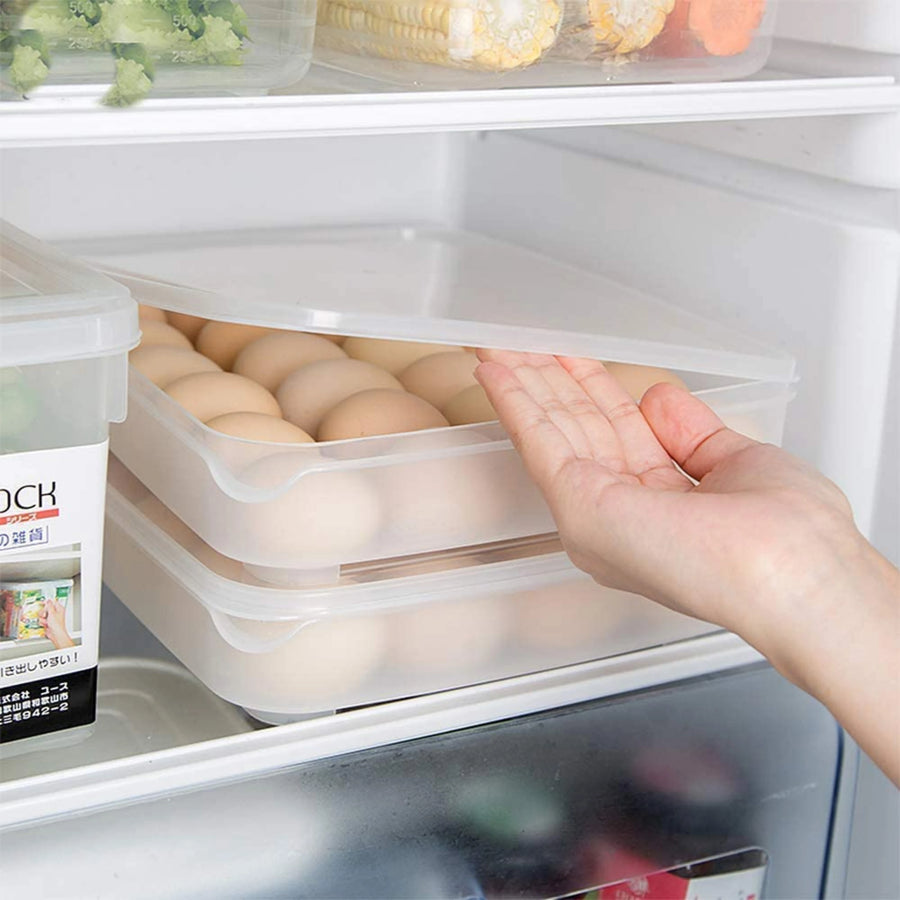 24 Egg Storage Box Stackable Fridge Container