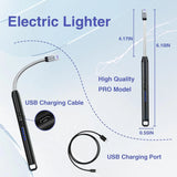 USB Rechargeable Electric Arc Lighter with 360° Flexible Neck