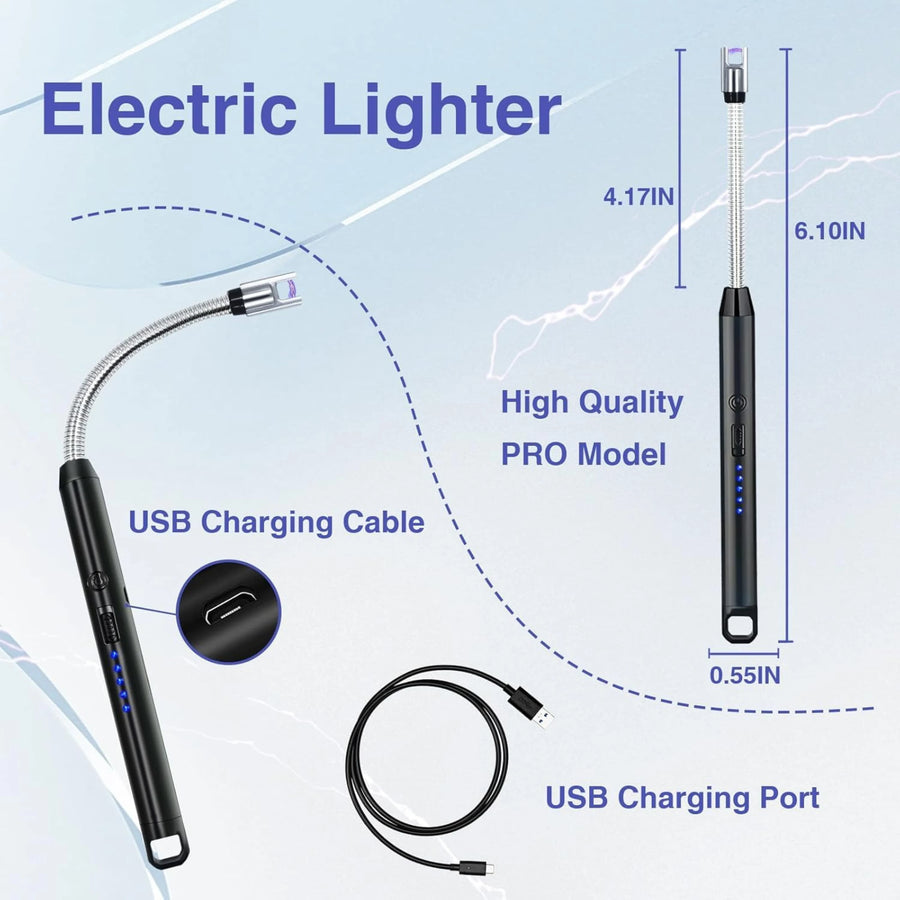 USB Rechargeable Electric Arc Lighter with 360° Flexible Neck