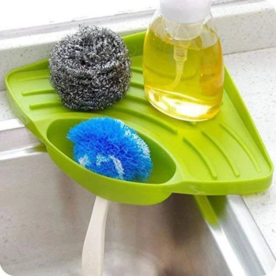 Corner Kitchen Sink Organizer with Self Draining Design and Towel Holder