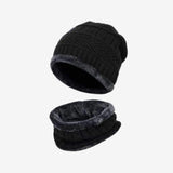 Winter Woolen Cap and Scarf Set for Men and Women