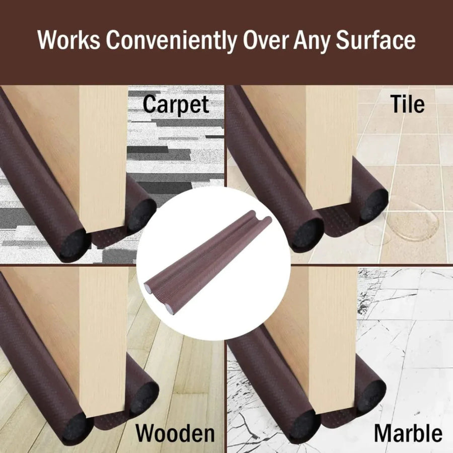 Door Bottom Sealing Strip Guard Cut to Size Gap Filler (Pack of 3)