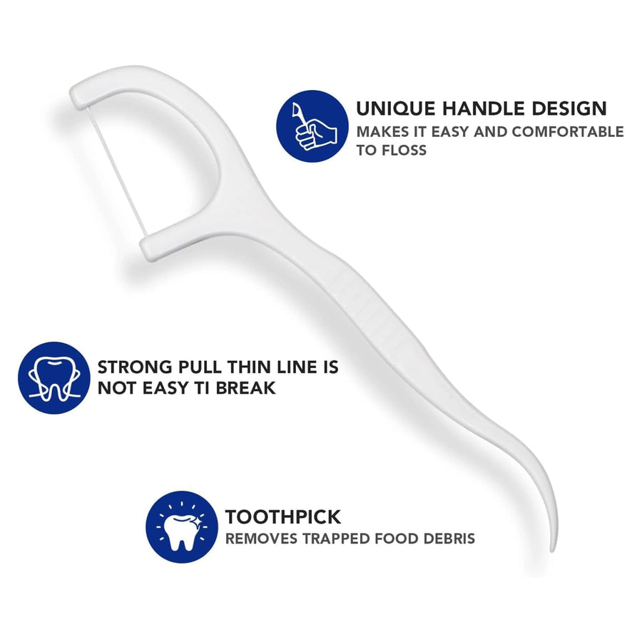 3-in-1 Dental Floss Picks (Pack of 50)