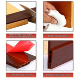 Silicone Door Sealing Strip | Strong Adhesive Weather Seal Brown
