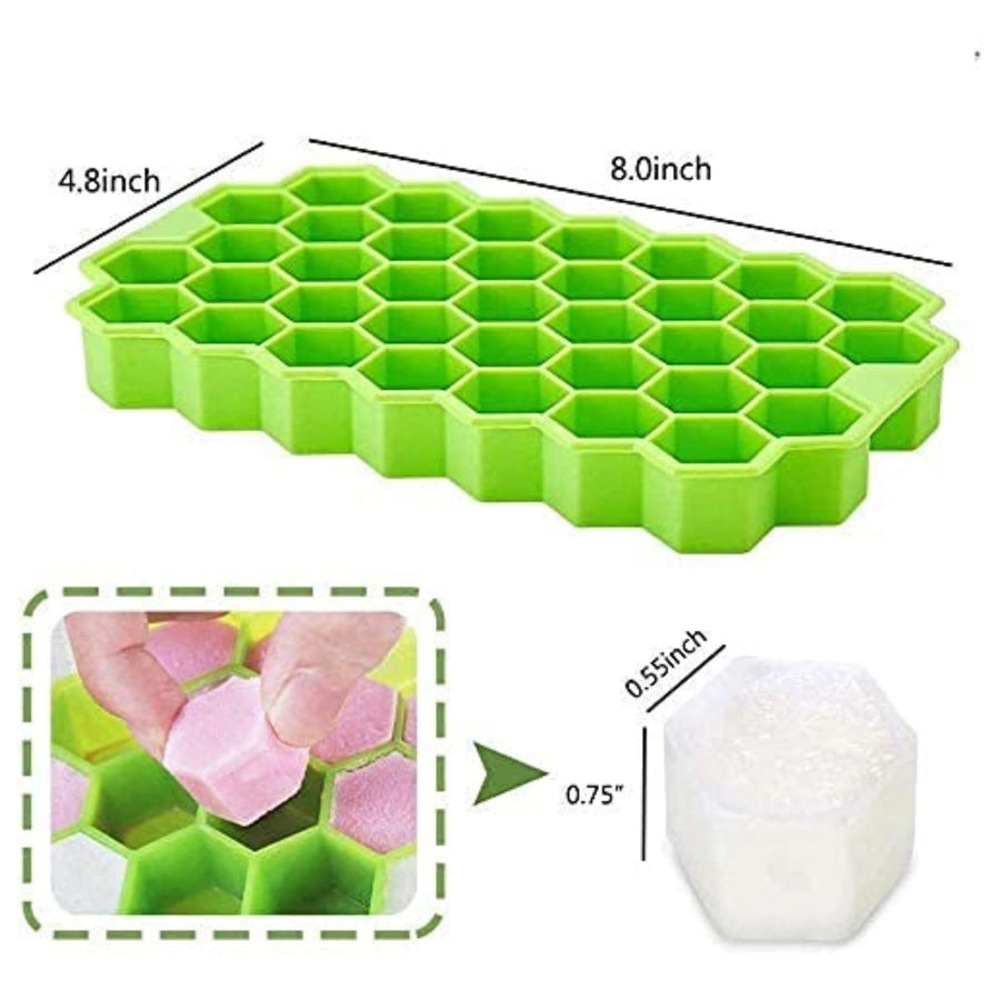 Silicone Honeycomb Ice Cube Tray With Lid