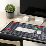 Large Extended Gaming Mouse Pad with Shortcut Guide