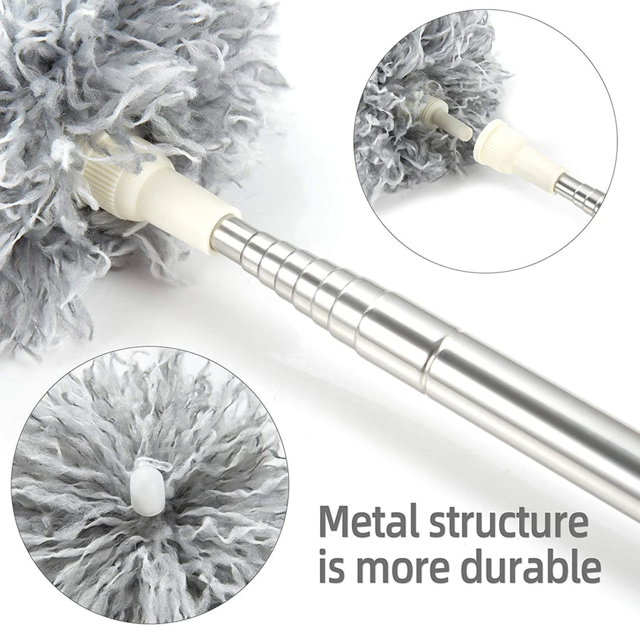 Extendable Microfiber Feather Duster with Telescopic Pole