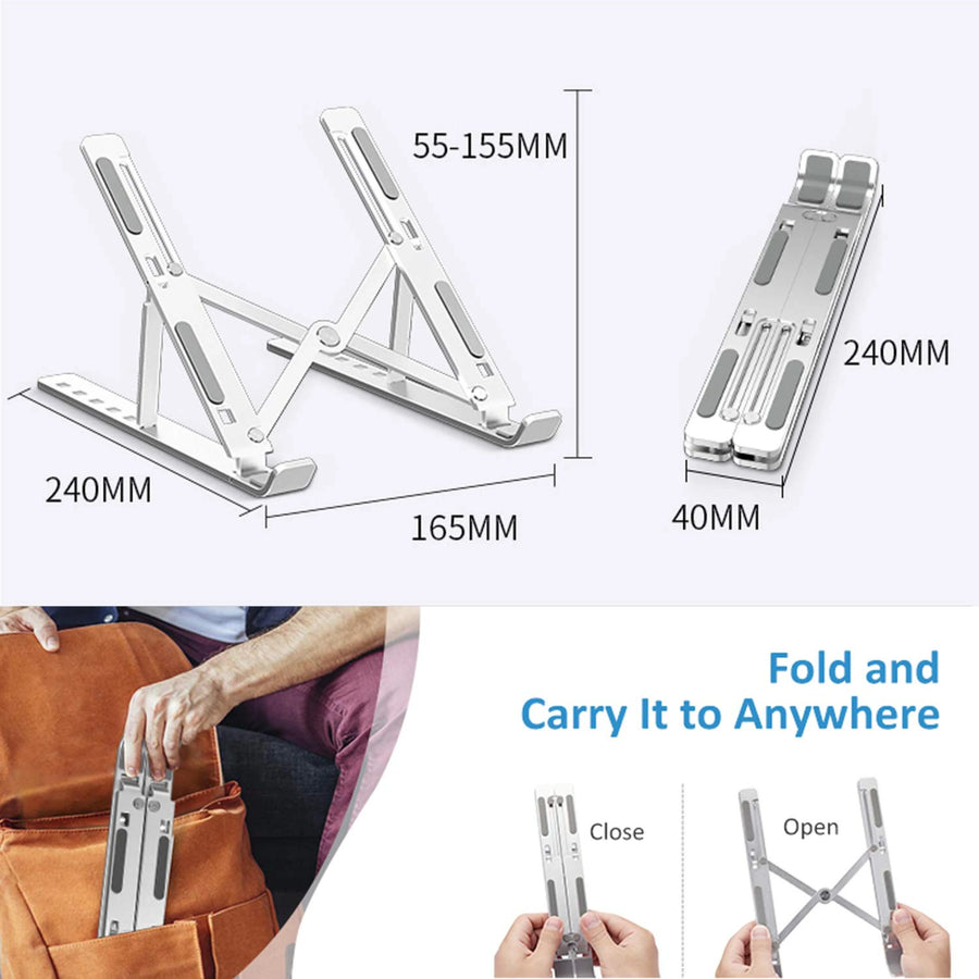 Adjustable Laptop Stand with 7-Level Height Adjustment