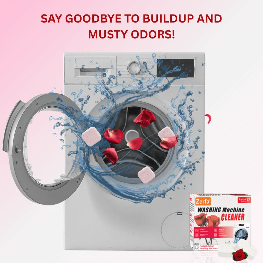 Rose Scented Washing Machine Cleaner Descaling Tablets