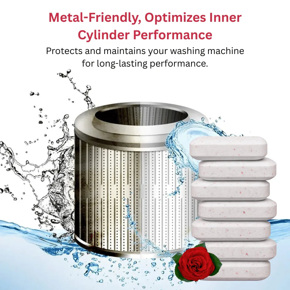 Zerfa Rose-Scented Washing Machine Descaler Tablets (20g Each Tablet)