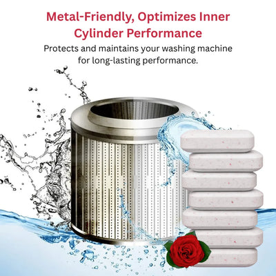 Rose Scented Washing Machine Cleaner Descaling Tablets