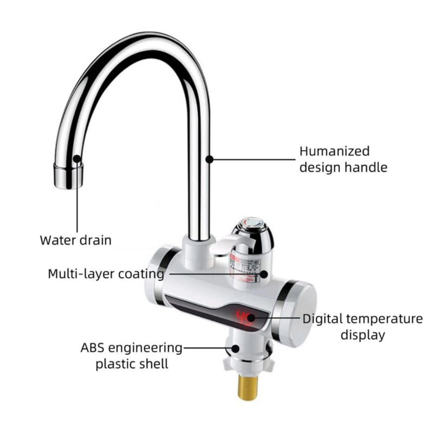Instant Electric Water Heater Tap for Kitchen | Fast Hot Water