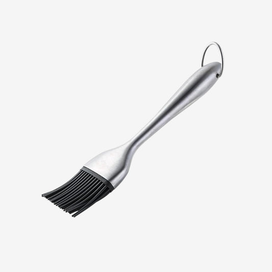 Stainless Steel BBQ Basting Brush with Silicone Bristles