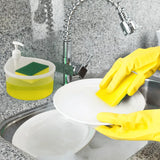 Double Layer Soap Dispenser with 2 Sponges