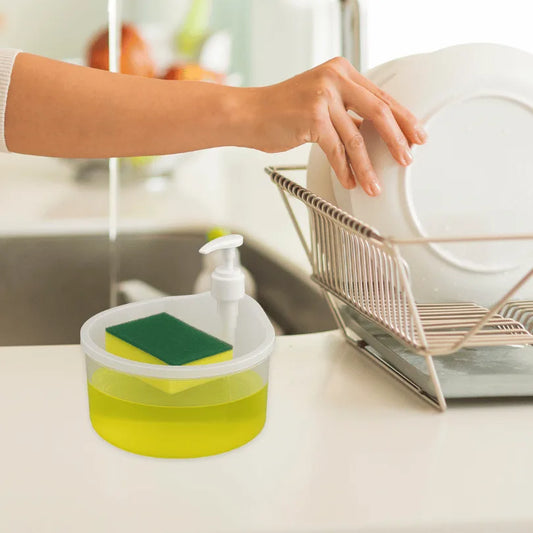 Double Layer Soap Dispenser with 2 Sponges