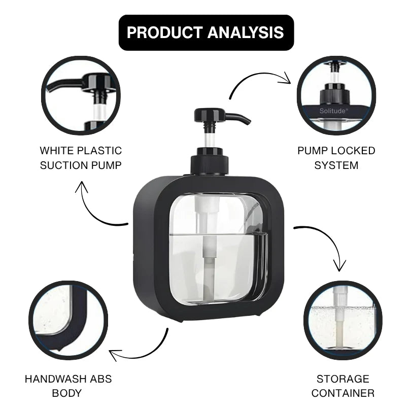 Black Liquid Soap Dispenser (Set of 2)