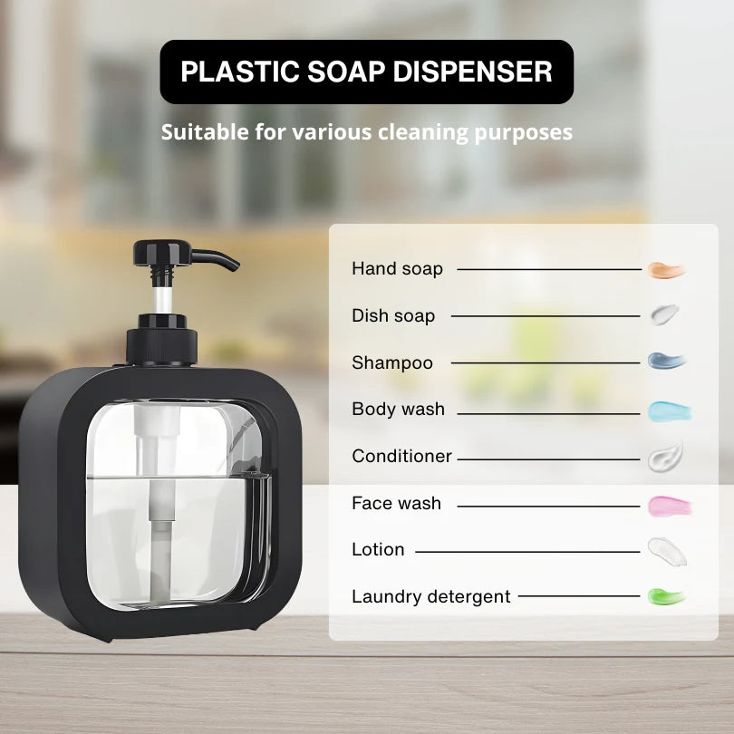 Black Liquid Soap Dispenser (Set of 2)