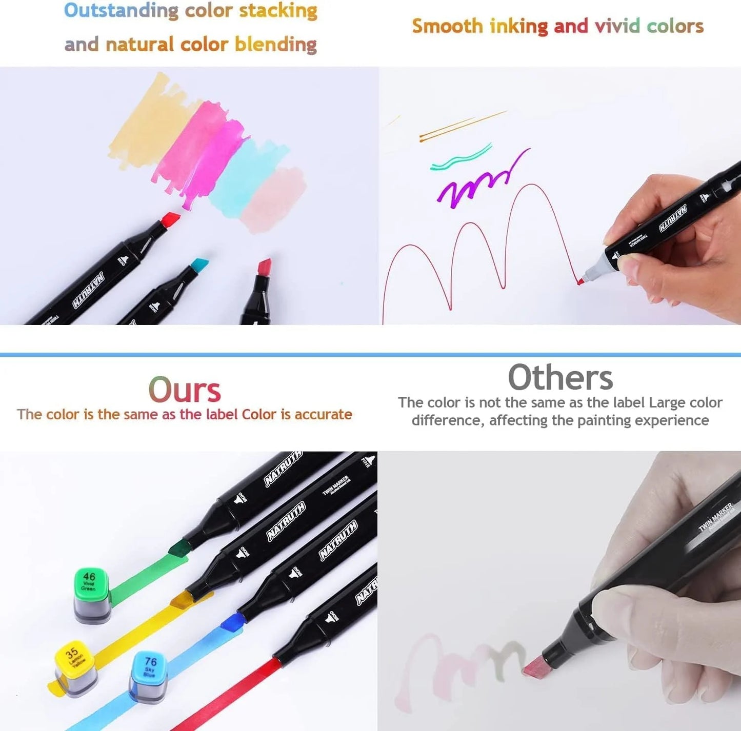 Colorful Art Markers Sketch Pens (24 Pcs)