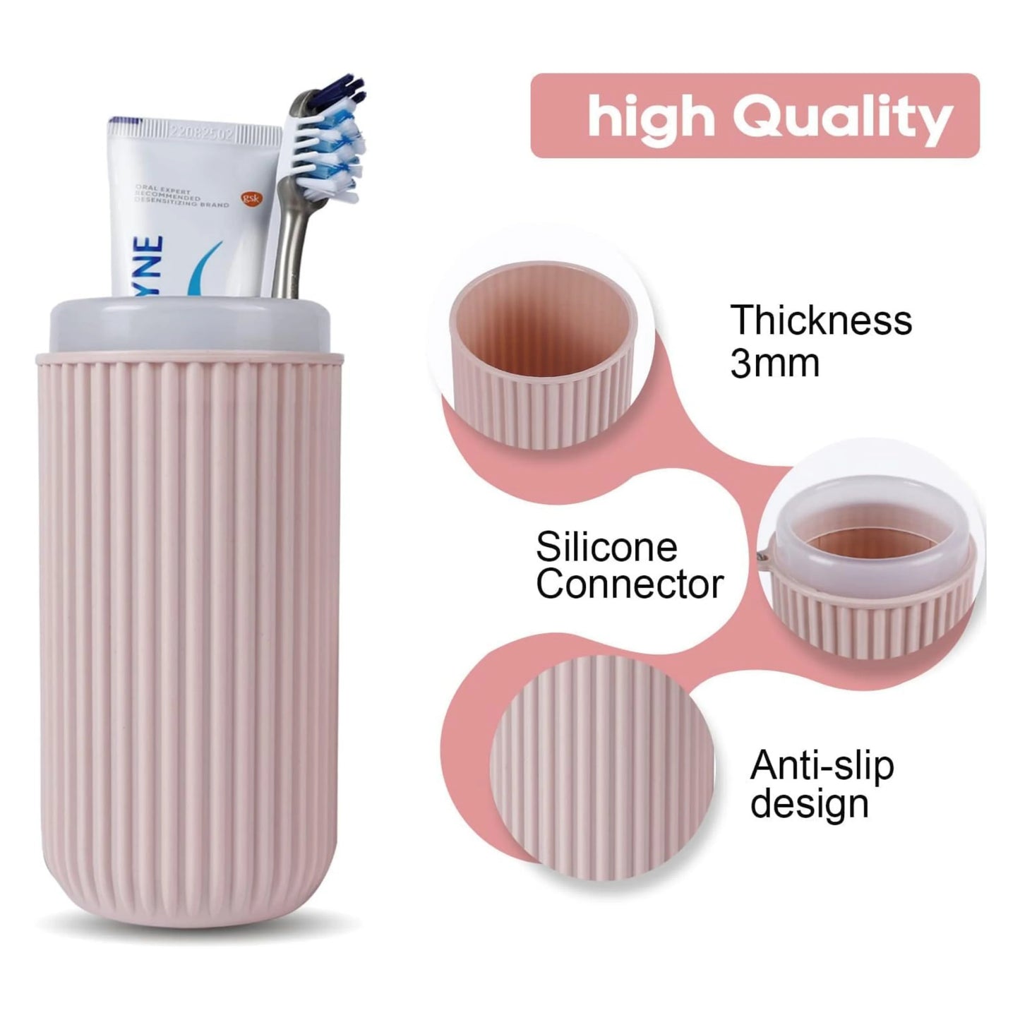 Portable Capsule Toothbrush and Toothpaste Holder