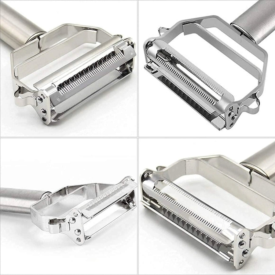 2-in-1 Stainless Steel Vegetable Peeler with Julienne Blade