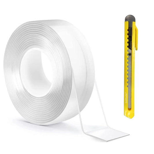 Double-Sided Transparent Tape Roll (1mm x 3m)