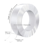 Double-Sided Transparent Tape Roll (3cm x 1mm x 3m)