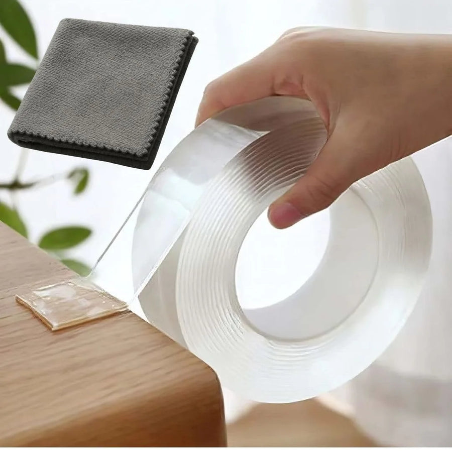 Double-Sided Transparent Tape Roll (3cm x 1mm x 3m)