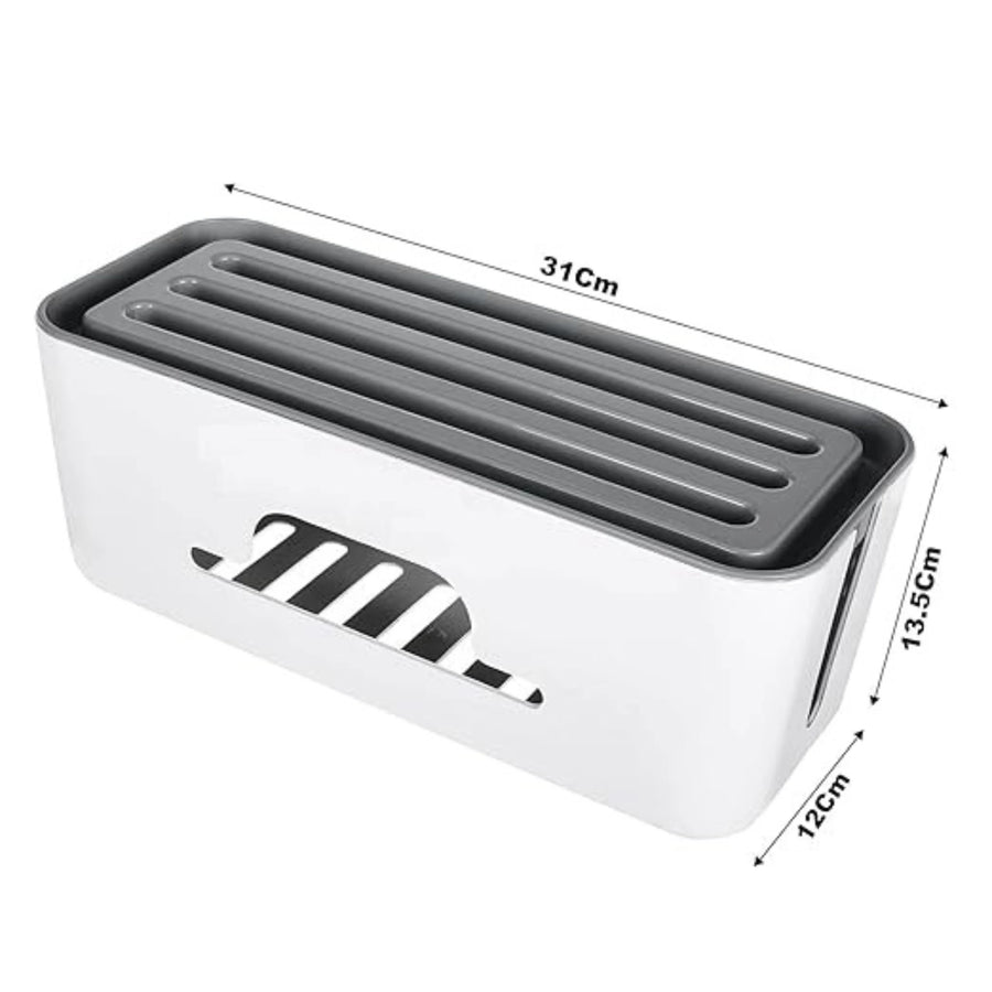 Cable Management Box for Power Strips and Cords