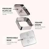 Stainless Steel Paneer Maker 450ml with Perforated Separator, Manual Paneer Press for Homemade Paneer, Chhena & Tofu