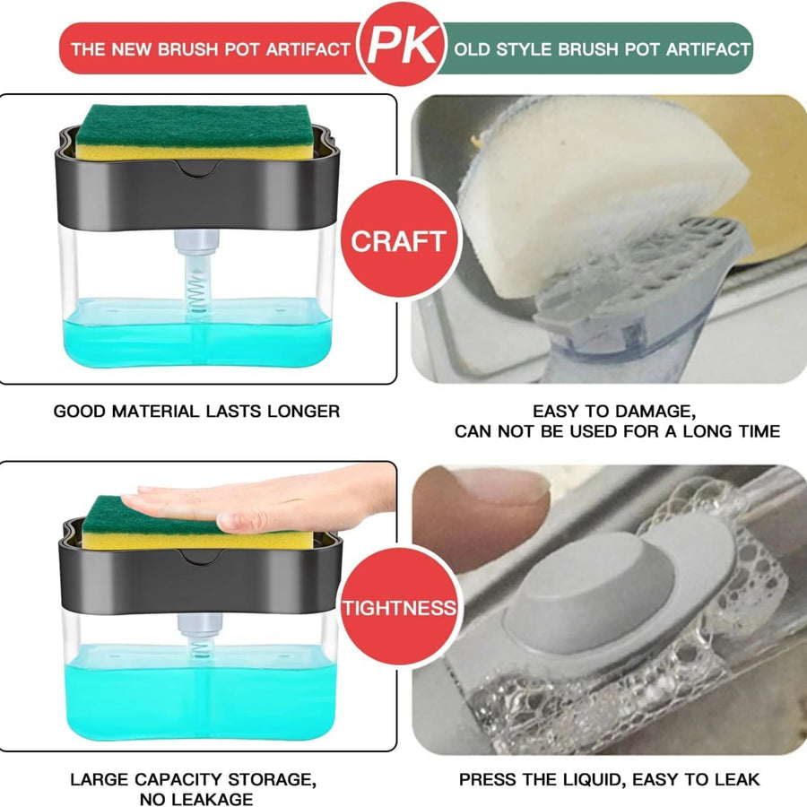 2-in-1 Soap Dispenser with Sponge Holder