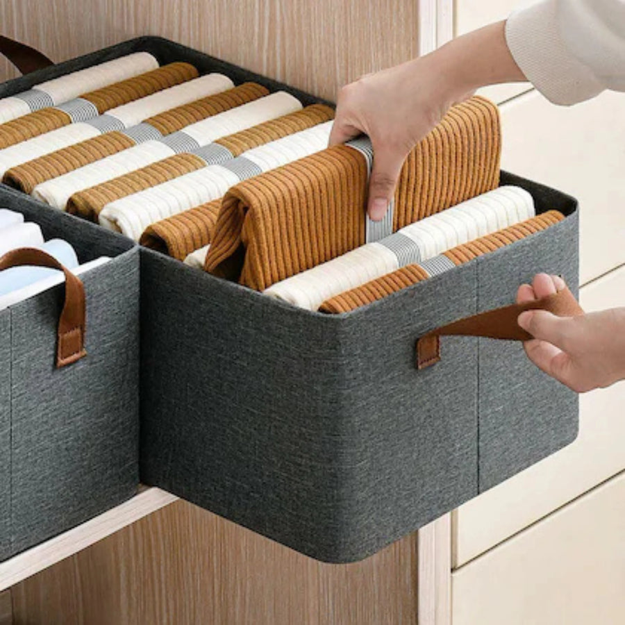 Foldable Clothing Storage Basket with Metal Frame