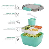 Salad Lunch Box with Dressing Container and Fork