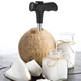 Stainless Steel Coconut Opener with Cleaning Stick