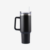 Insulated Stainless Steel Tumbler with Handle and Straw