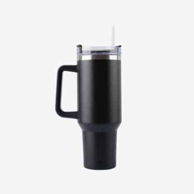 Insulated Stainless Steel Tumbler with Handle and Straw