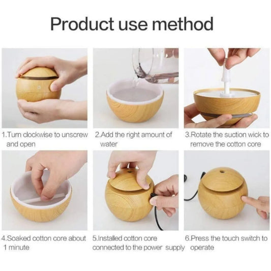 Wooden Cool Mist Humidifier & Essential Oil Diffuser