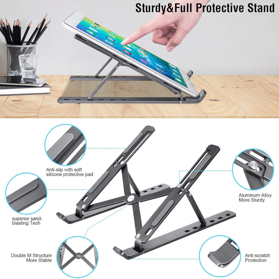 Adjustable Laptop Stand with 7-Level Height Adjustment