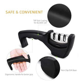 3 Stage Knife Sharpener with Non Slip Base